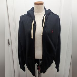 Polo by Ralph Lauren black zip up hoodie, Men's size large
